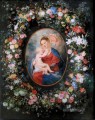 Die Jungfrau und das Kind in einem Kranz aus Blumen Barock Peter Paul Rubens